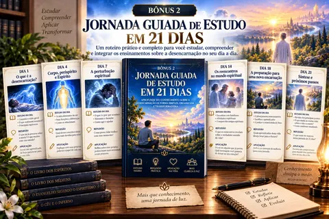Mockup do bônus 2: Jornada Guiada de Estudo em 21 Dias