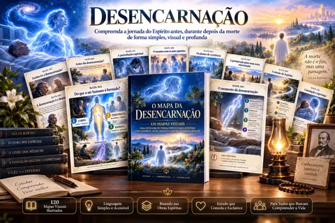 Mockup final dos 120 Mapas Visuais da Desencarnação